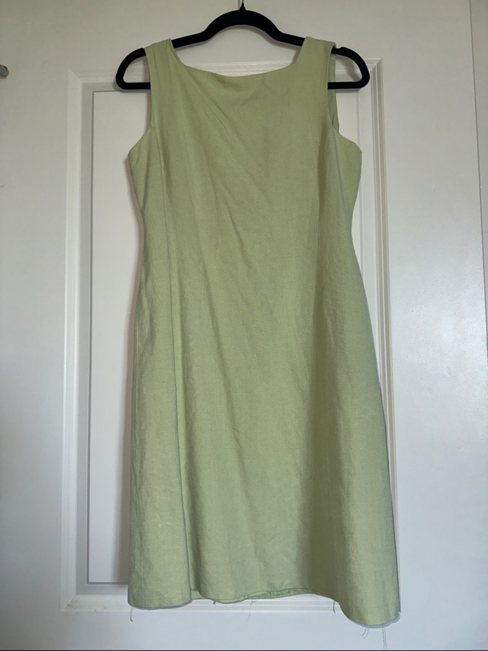 Talbots Light Green Linen Blend Sleeveless Shift Dress